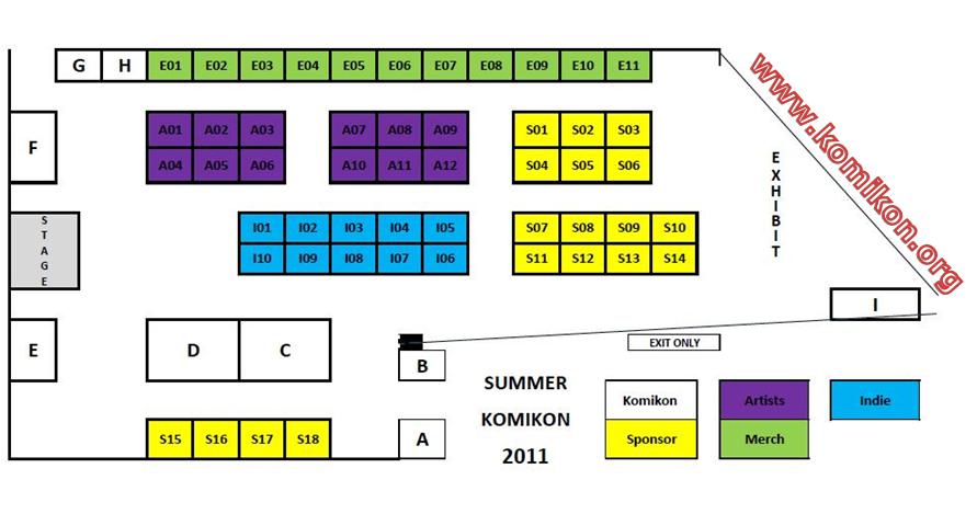 Summer Komikon 2011 Floorplan
