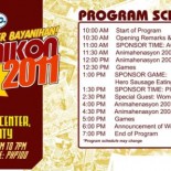 Summer Komikon 2011 Program Schedule